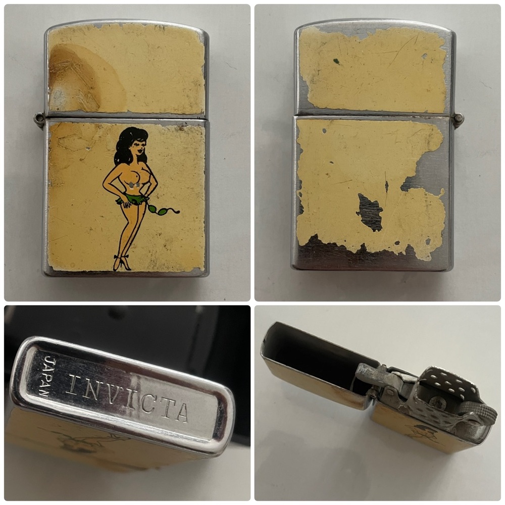 Vintage Invicta Canada Centennial 1867-1967 Made In Japan 🚀 Unique pin-up girl